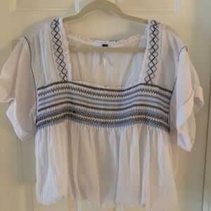 Free People Wandering Skies Blouse - size L